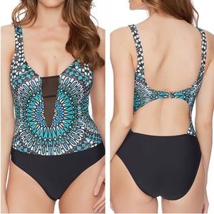 Athena Mali Medallion Miranda Multicolor Boho Soft Cup One Piece Swimsuit